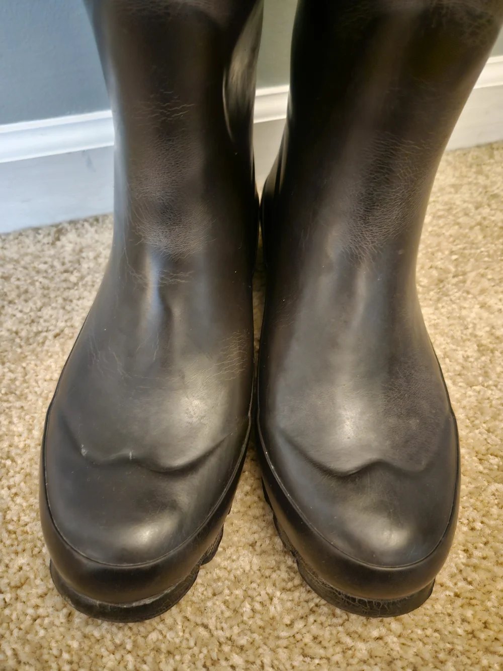 Henri Bendel Black Rain Boots - Tall Black Waterproof Boots Women's Size 9